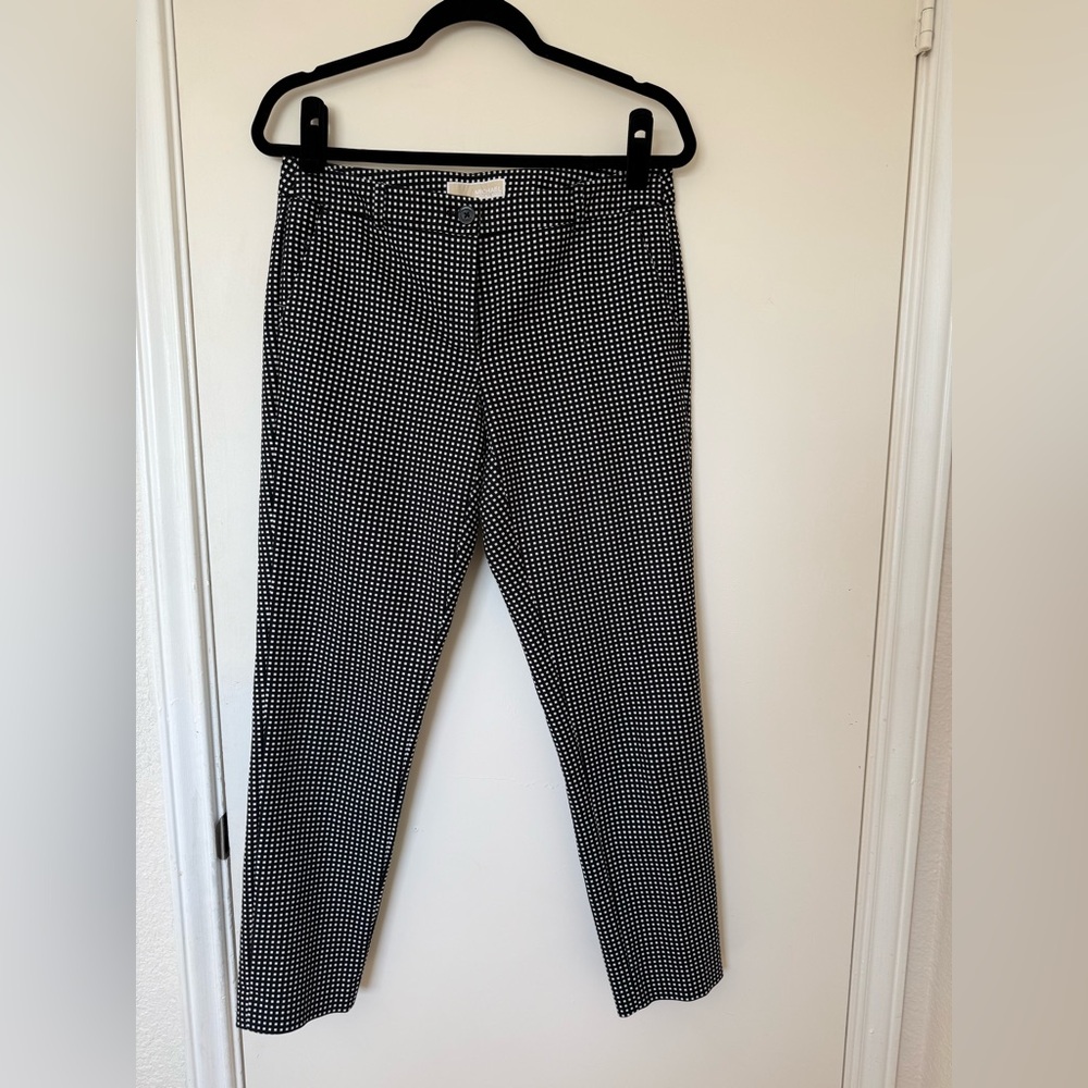 Michael Kors Men's Black and White Patterned Dress Pants